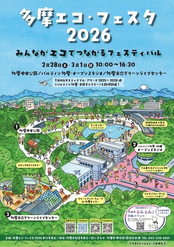 入場無料！「多摩エコ・フェスタ2026」開催｜体験・展示・クイズラリーで“エコ”を楽しく学ぼう（2/28〜3/1）【多摩市】